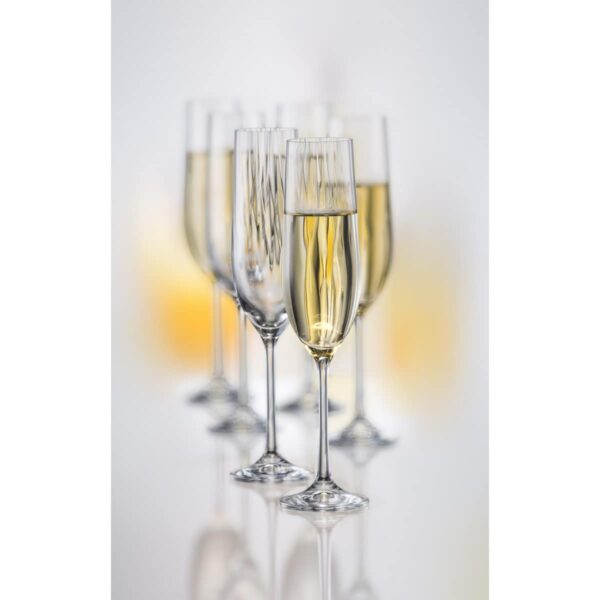 Champagne fluit waterval set van 6 - Afbeelding 2