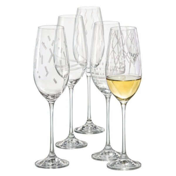 Champagne fluit tempo set van 6