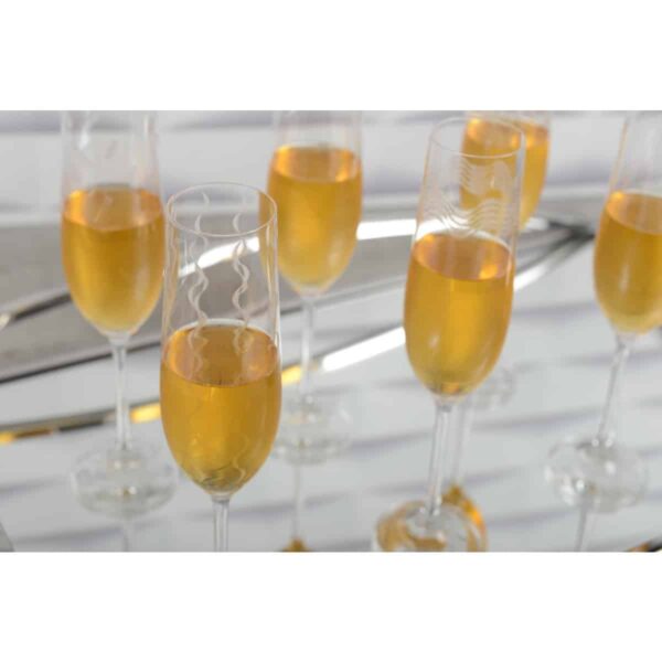 Champagne fluit tempo set van 6 - Afbeelding 5