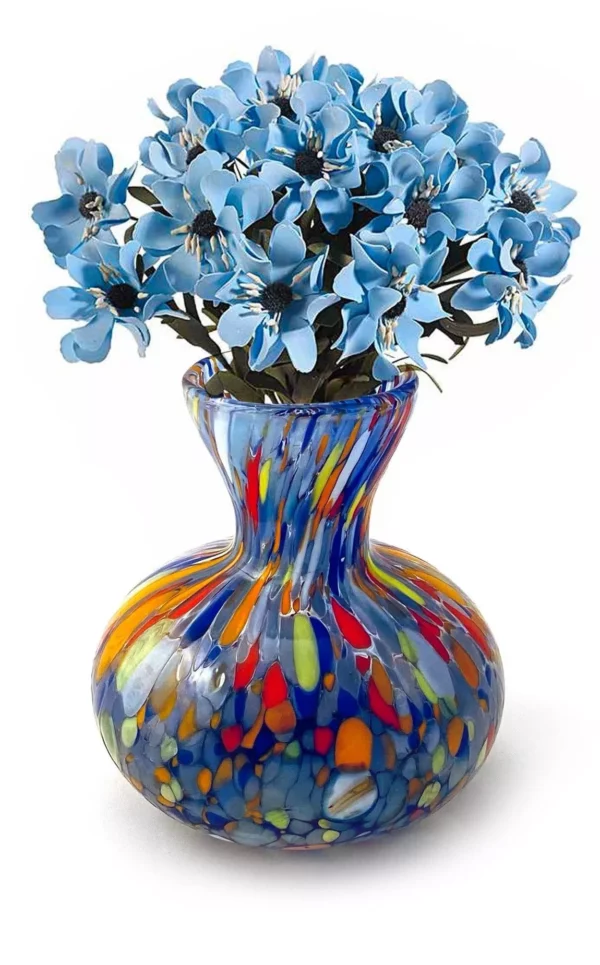Mazzega Art & Design Murano vaas classic blauw 9cm - Afbeelding 5