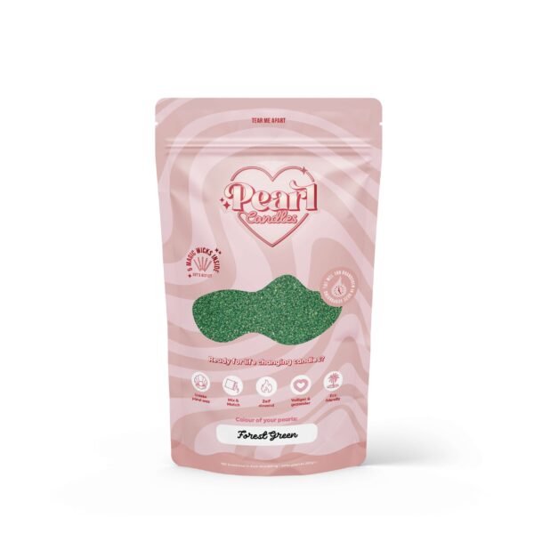 Pearl Candles parel kaars forest green 250g