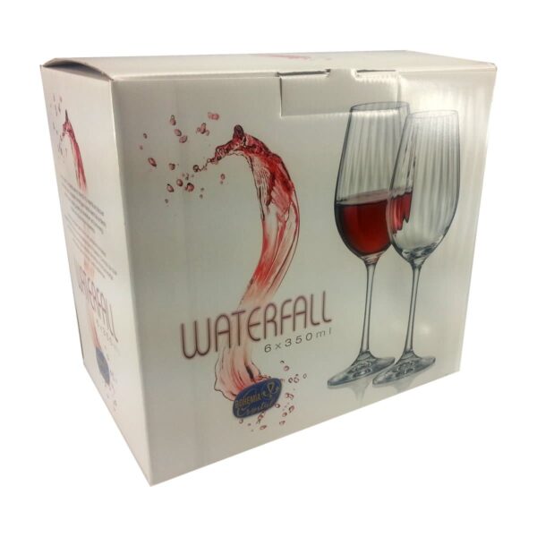 Wijnglas waterval 350ml set van 6 - Afbeelding 5