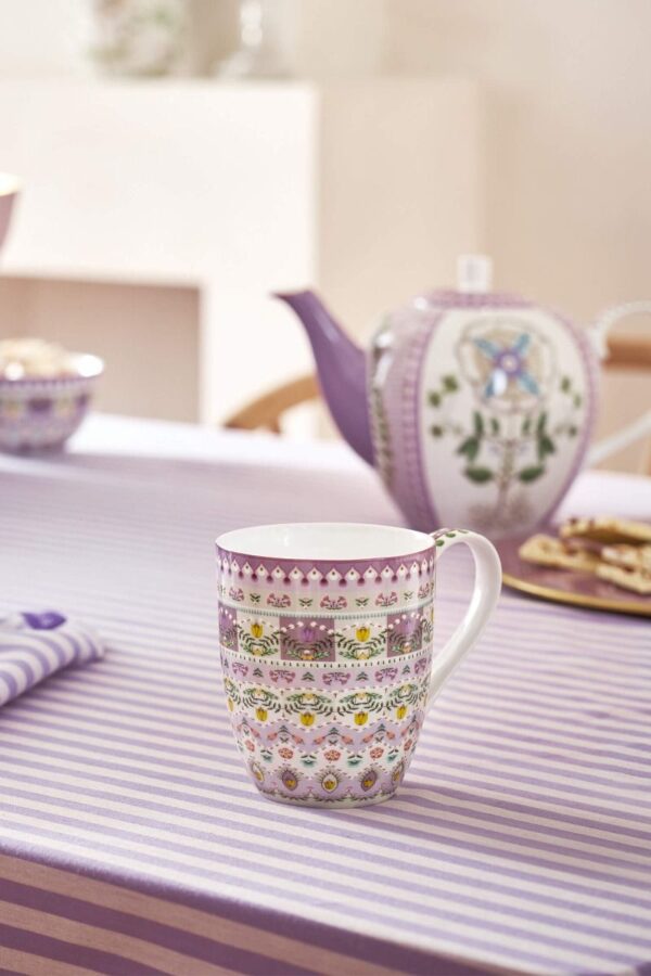 Pip Studio Lily en Lotus lila set 2 xl mokken 450ml - Afbeelding 3