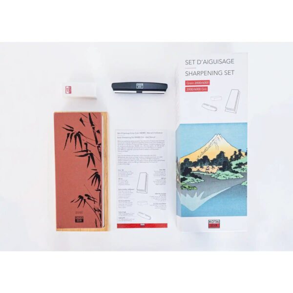 Kotai Kitchen slijpset 2000 6000 grit wetsteen - Afbeelding 2