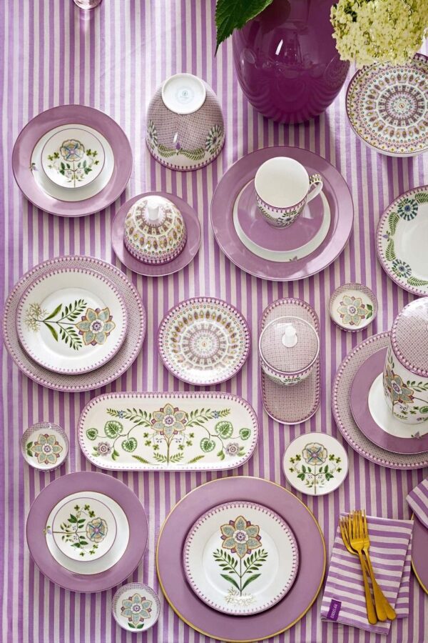 Pip Studio Lily en Lotus lila taartplateau klein - Afbeelding 3