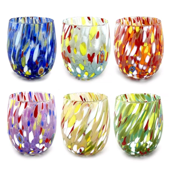Mazzega Art en Design Murano waterglazen colombina gift box - Afbeelding 2