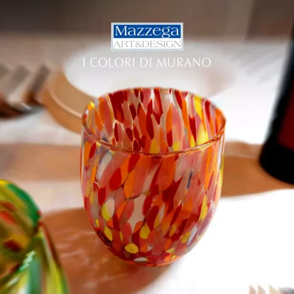 Mazzega Art en Design Murano waterglazen colombina gift box - Afbeelding 10