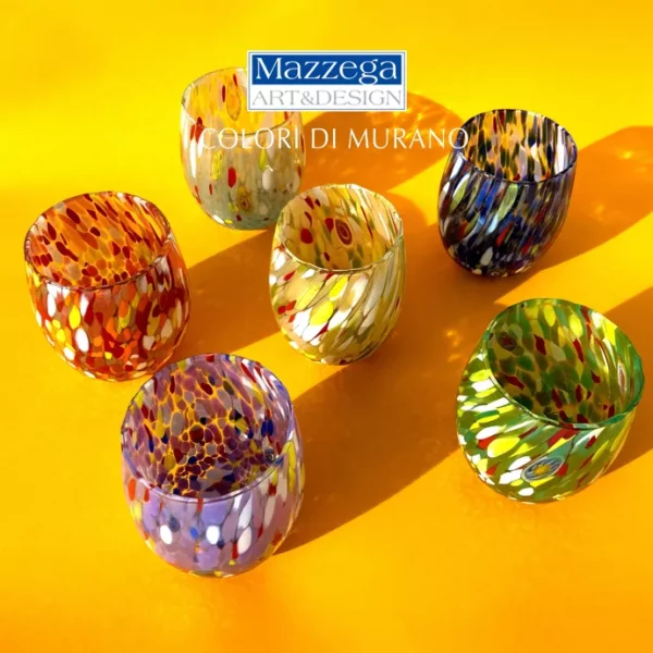 Mazzega Art en Design Murano waterglazen colombina gift box - Afbeelding 7