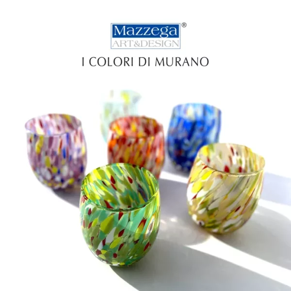 Mazzega Art en Design Murano waterglazen colombina gift box - Afbeelding 3