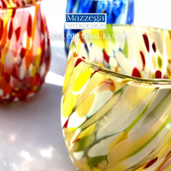 Mazzega Art en Design Murano waterglazen colombina gift box - Afbeelding 11