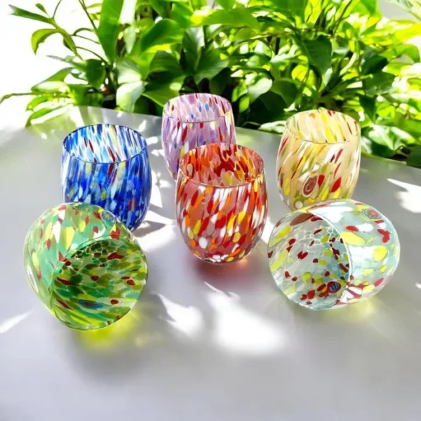Mazzega Art en Design Murano waterglazen colombina gift box - Afbeelding 6