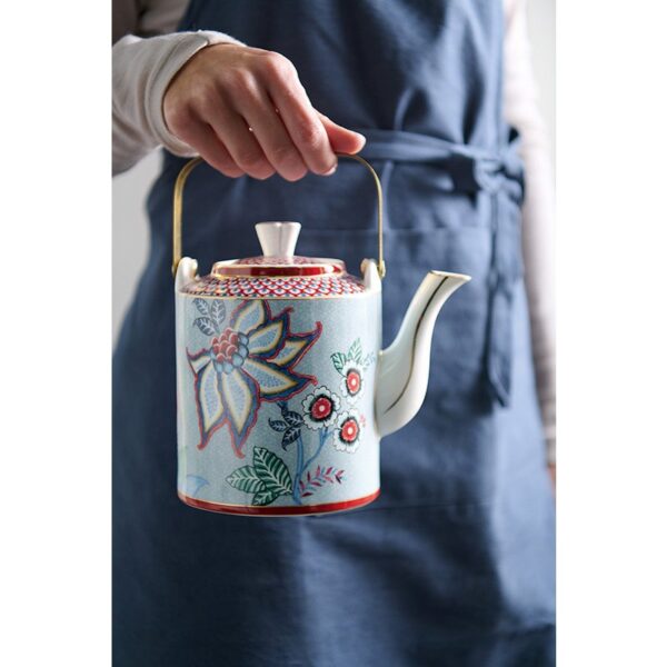 Pip Studio Oriental flower festival blauw theepot 1000ml - Afbeelding 7