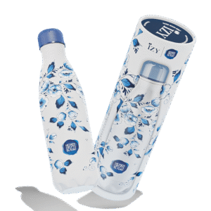 IZY Bottles thermosfles Heinen Delfts Blauw Blossom 500ml