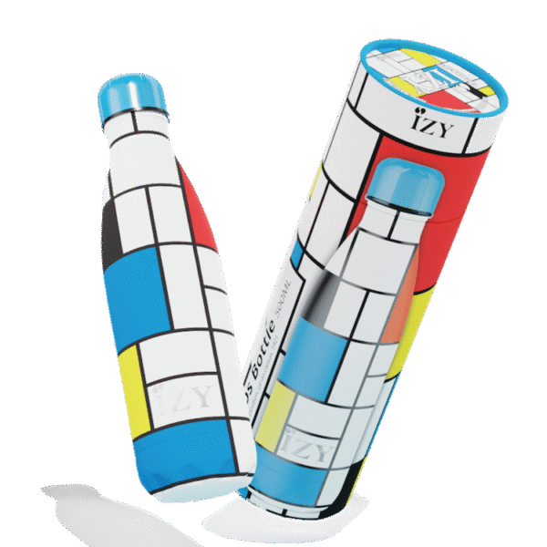 IZY Bottles thermosfles Compositie Piet Mondriaan 500ml