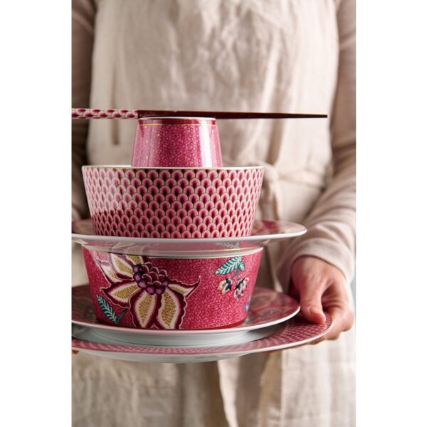 Pip Studio Oriental flower festival giftset bowls chopsticks dark pink - Afbeelding 9