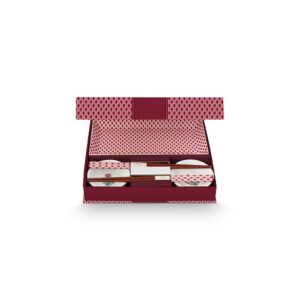Pip Studio Oriental flower festival Sushi set donkerroze