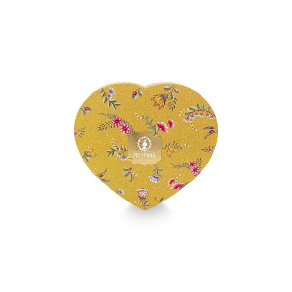 Pip Studio La Majorelle set 2 hartvormige borden geel - Afbeelding 6