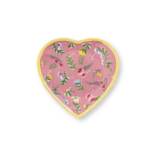 Pip Studio La Majorelle set 2 hartvormige borden roze - Afbeelding 2