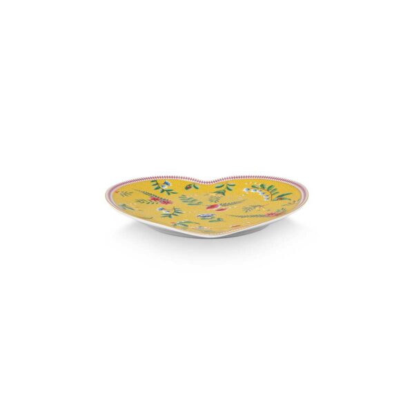 Pip Studio La Majorelle set 2 hartvormige borden geel - Afbeelding 5