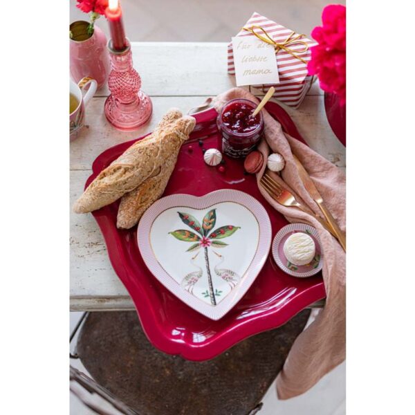 Pip Studio La Majorelle set 2 hartvormige borden roze - Afbeelding 7
