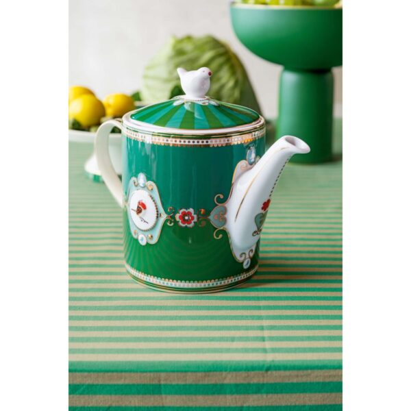 Pip Studio Love Birds theepot groen 1300ml - Afbeelding 4