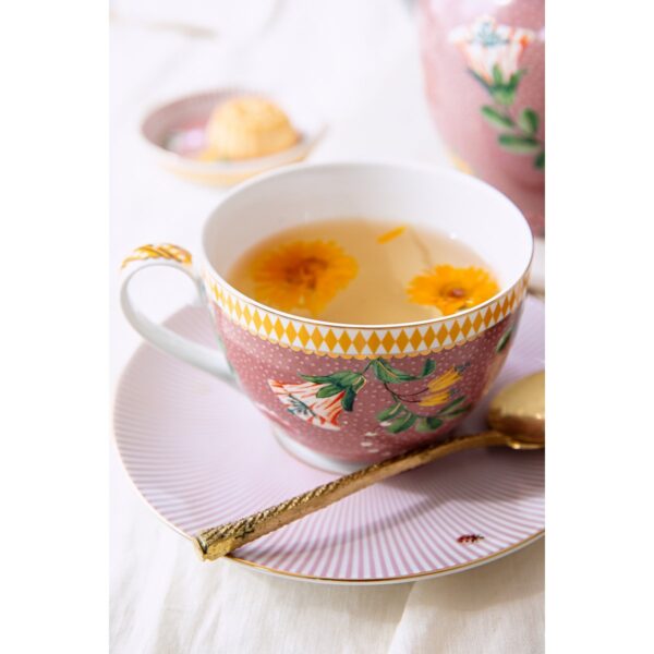 Pip Studio La Majorelle roze set 2 cappuccino kop en schotel 280ml - Afbeelding 7