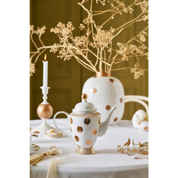 Pip Studio Dot Delight theepot goud 1250ml - Afbeelding 4