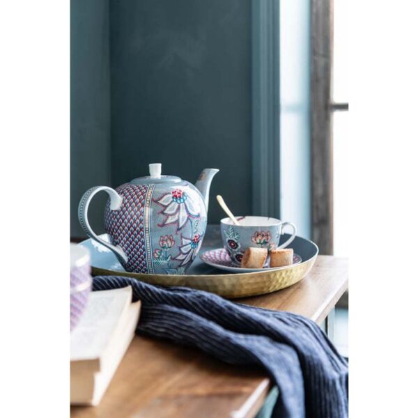 Pip Studio Flower Festival lichtblauw set 2 cappuccino kop en schotel 280ml - Afbeelding 7