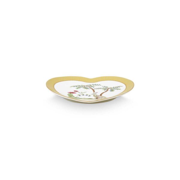 Pip Studio La Majorelle set 2 hartvormige borden geel - Afbeelding 3