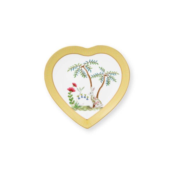 Pip Studio La Majorelle set 2 hartvormige borden geel - Afbeelding 2