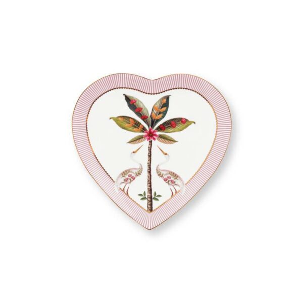 Pip Studio La Majorelle set 2 hartvormige borden roze - Afbeelding 3