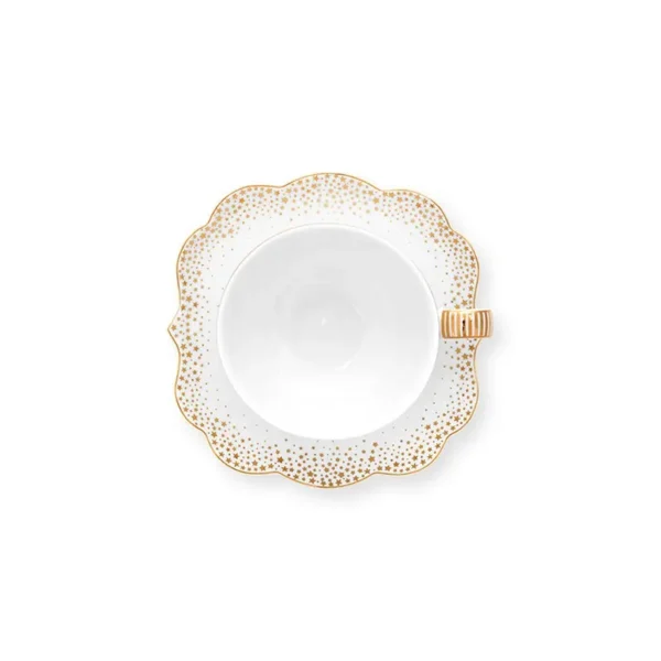 Pip Studio Royal Winter White espresso kop en schotel - Afbeelding 3