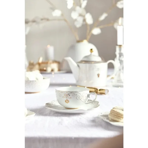 Pip Studio Royal Winter White kop en schotel - Afbeelding 5